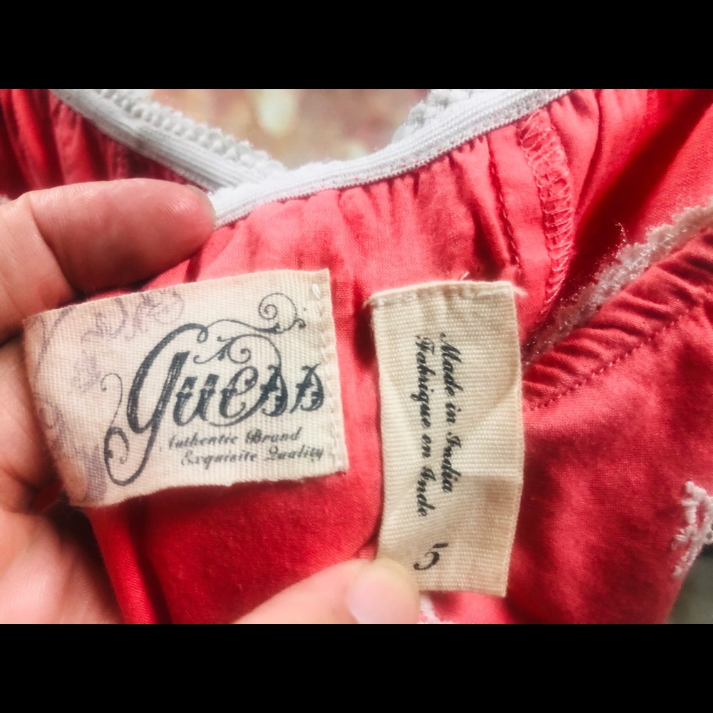 Guess Strapless Pink Dress